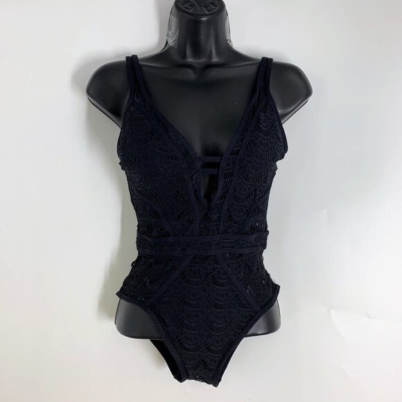 BECCA Women's Show & Tell‎ Crochet One Piece Swimsuit Size XS - Picture 1 of 12